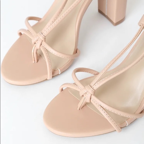 Lulus Marc Almond Lace-Up Heels, Size 6 - Picture 6 of 6